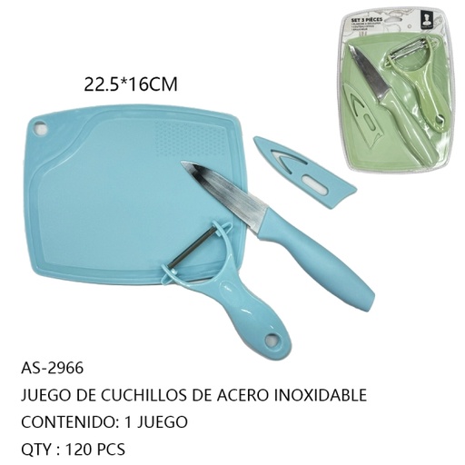 [AS-2966 [120 PZS/CAJA]] [AS-2966]JUEGO DE CUCHILLOS DE ACERO INOXIDABLE