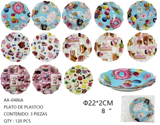 [AA-0486A [120 PZS/CAJA]] [AA-0486A] PLATO DE PLASTCIO