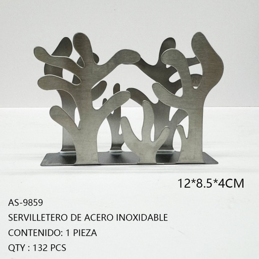 [AS-9859 [132 PZS/CAJA]] [AS-9859]SERVILLETERO DE ACERO INOXIDABLE