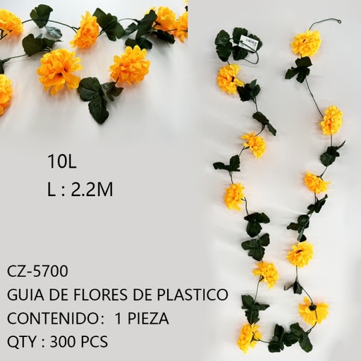 [CZ-5700 [300 PZS/CAJA]] [CZ-5700]GUIA DE FLORES DE PLASTICO 