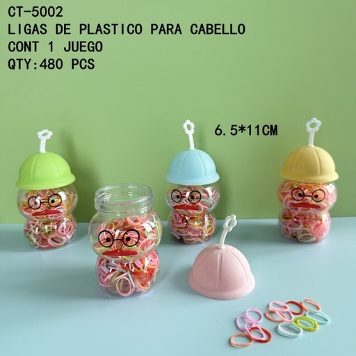 [CT-5002 [480 PZS/CAJA]] [CT-5002]LIGAS DE PLASTICO PARA CABELLO 