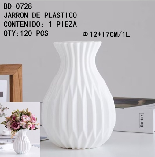 [BD-0728[120PZS/CAJA]] [BD-0728]JARRON DE PLASTICO 