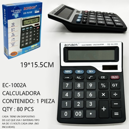 [EC-1002A[80PZS/CAJA]] [EC-1002A]CALCULADORA 