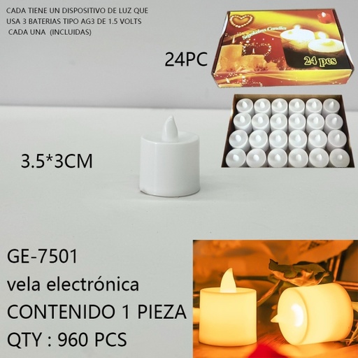 [GE-7501[960PZS/CAJA]] [GE-7501]vela electrónica 