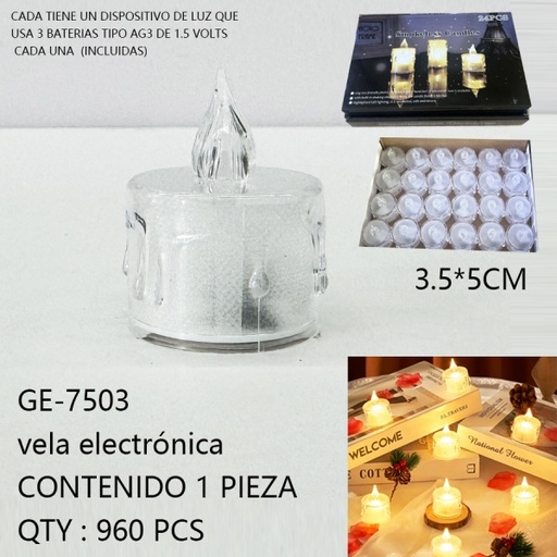 [GE-7503[960PZS/CAJA]] [GE-7503]vela electrónica 