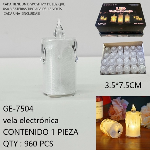 [GE-7504[960PZS/CAJA]] [GE-7504]vela electrónica 