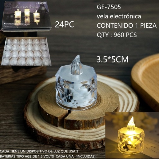 [GE-7505[960PZS/CAJA]] [GE-7505]vela electrónica 