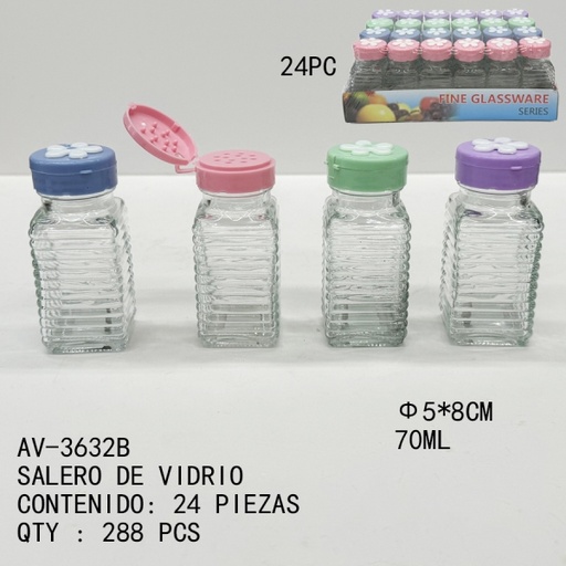 [AV-3632B[288PZS/CAJA]] [AV-3632B]SALERO DE VIDRIO 