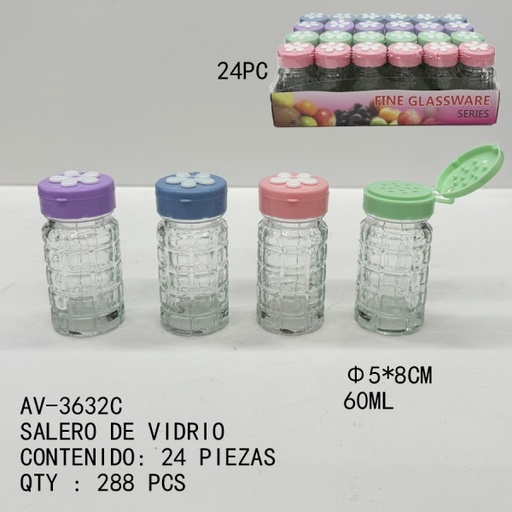 [AV-3632C[288PZS/CAJA]] [AV-3632C]SALERO DE VIDRIO 
