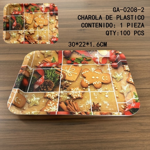 [GA-0208-2[100PZS/CAJA]] [GA-0208-2]CHAROLA DE PLASTICO 