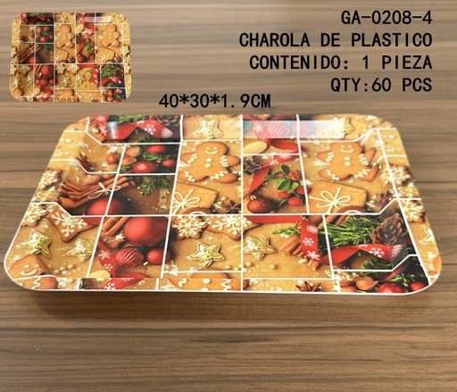 [GA-0208-4[60PZS/CAJA]] [GA-0208-4]CHAROLA DE PLASTICO 