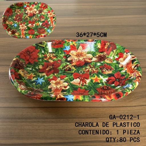[GA-0212-1[80PZS/CAJA]] [GA-0212-1]CHAROLA DE PLASTICO 