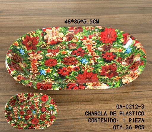 [GA-0212-3[36PZS/CAJA]] [GA-0212-3]CHAROLA DE PLASTICO 