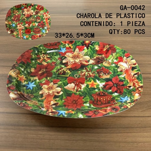 [GA-0042[80PZS/CAJA]] [GA-0042]CHAROLA DE PLASTICO 