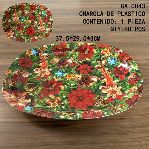 [GA-0043[80PZS/CAJA]] [GA-0043]CHAROLA DE PLASTICO 