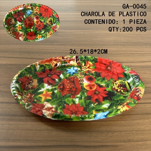 [GA-0045[200PZS/CAJA]] [GA-0045]CHAROLA DE PLASTICO 