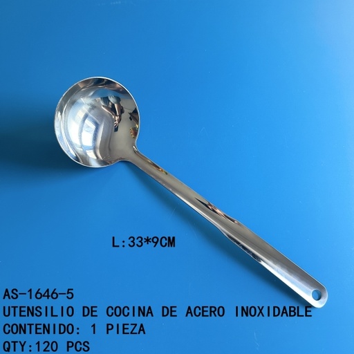 [AS-1646-5[120PZS/CAJA]] [AS-1646-5] UTENSILIO DE COCINA DE ACERO INOXIDABLE 