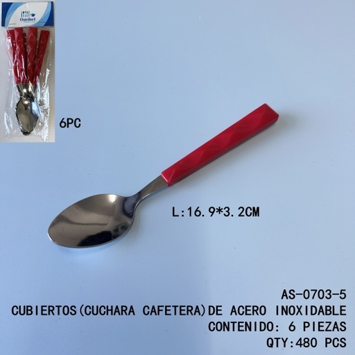 [AS-0703-5[360PZS/CAJA]] [AS-0703-5]CUBIERTOS(CUCHARA CAFETERA)DE ACERO INOXIDABLE 
