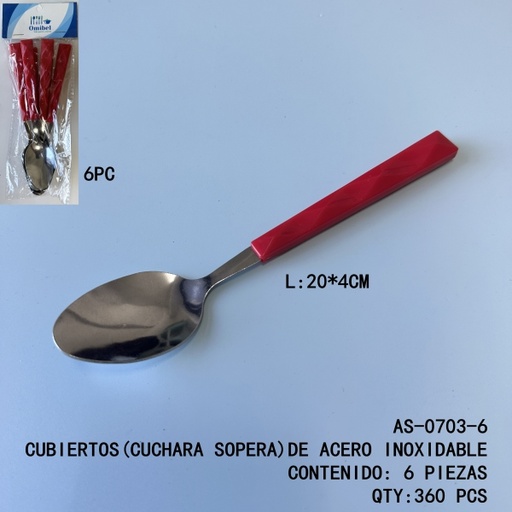 [AS-0703-6[360PZS/CAJA]] [AS-0703-6]CUBIERTOS(CUCHARA SOPERA)DE ACERO INOXIDABLE 