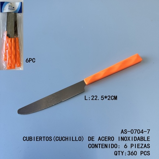 [AS-0704-7[360PZS/CAJA]] [AS-0704-7]CUBIERTOS(CUCHILLO) DE ACERO INOXIDABLE 