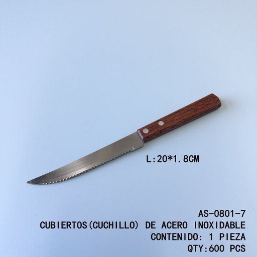 [AS-0801-7[600PZS/CAJA]] [AS-0801-7]CUBIERTOS(CUCHILLO) DE ACERO INOXIDABLE 