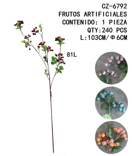 [CZ-6792[240PZS/CAJA]] [CZ-6792]FRUTOS ARTIFICIALES 