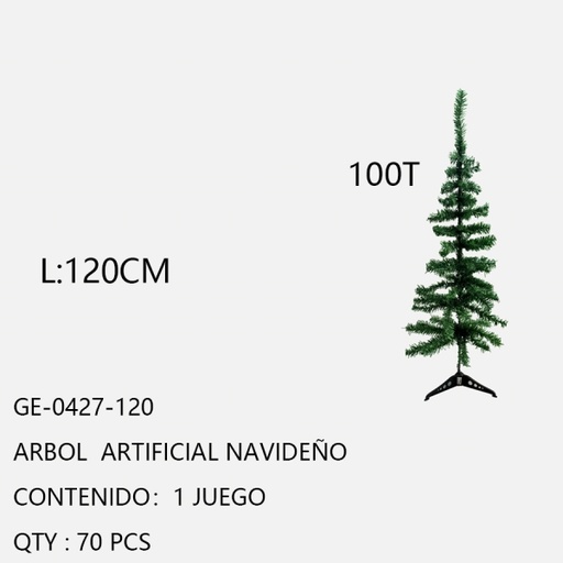 [GE-0427-120[70PZS/CAJA]] [GE-0427-120]ARBOL  ARTIFICIAL NAVIDEÑO 