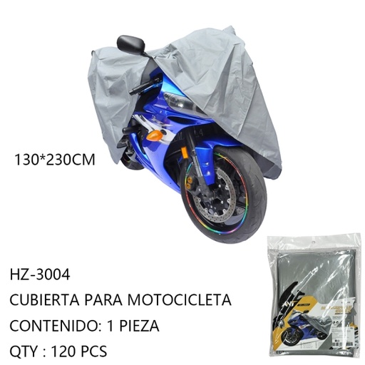[HZ-3004[120PZS/CAJA]] [HZ-3004]CUBIERTA PARA MOTOCICLETA 