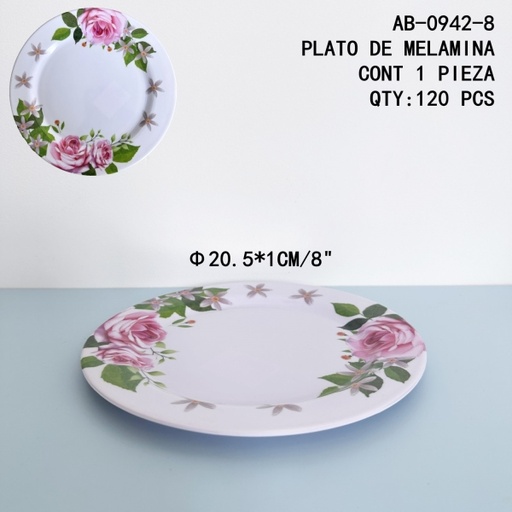 [AB-0942-8[120PZS/CAJA]] [AB-0942-8]PLATO DE MELAMINA 
