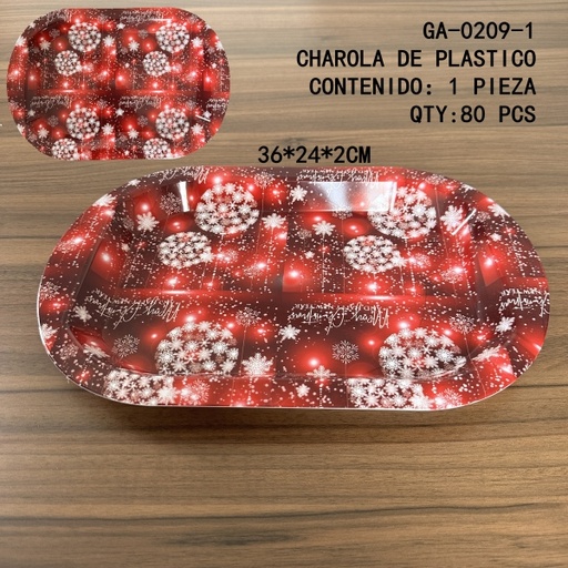 [GA-0209-1[80PZS/CAJA]] [GA-0209-1]CHAROLA DE PLASTICO 