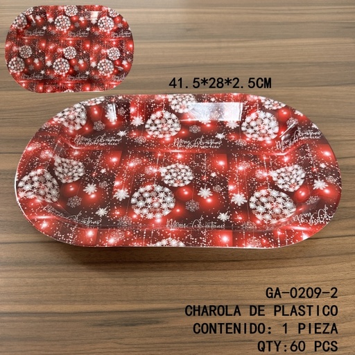 [GA-0209-2[60PZS/CAJA]] [GA-0209-2]CHAROLA DE PLASTICO 