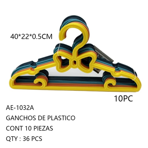 [AE-1032A[36PZS/CAJA]] [AE-1032A]GANCHOS DE PLASTICO 