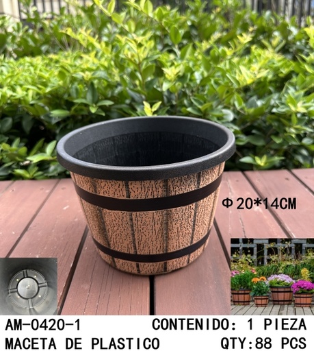[AM-0420-1[88PZS/CAJA]] [AM-0420-1]MACETA DE PLASTICO 