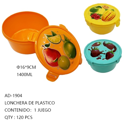 [AD-1904[120PZS/CAJA]] [AD-1904]LONCHERA DE PLASTICO 