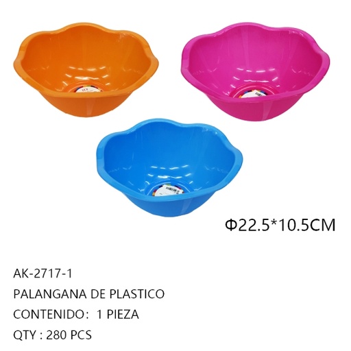[AK-2717-1[280PZS/CAJA]] [AK-2717-1]PALANGANA DE PLASTICO 