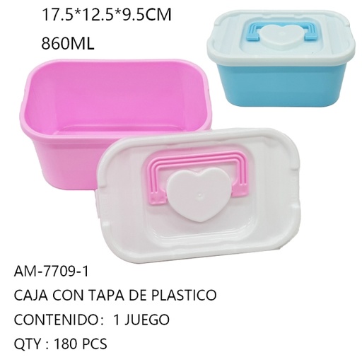 [AM-7709-1[180PZS/CAJA]] [AM-7709-1]CAJA CON TAPA DE PLASTICO 