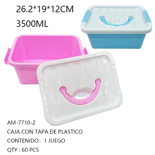 [AM-7710-2[60PZS/CAJA]] [AM-7710-2]CAJA CON TAPA DE PLASTICO 