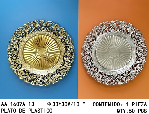 [AA-1607A-13[50PZS/CAJA]] [AA-1607A-13]PLATO DE PLASTICO 