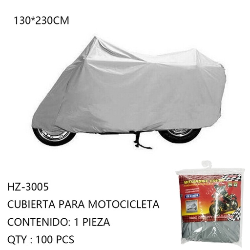 [HZ-3005[100PZS/CAJA]] [HZ-3005]CUBIERTA PARA MOTOCICLETA 