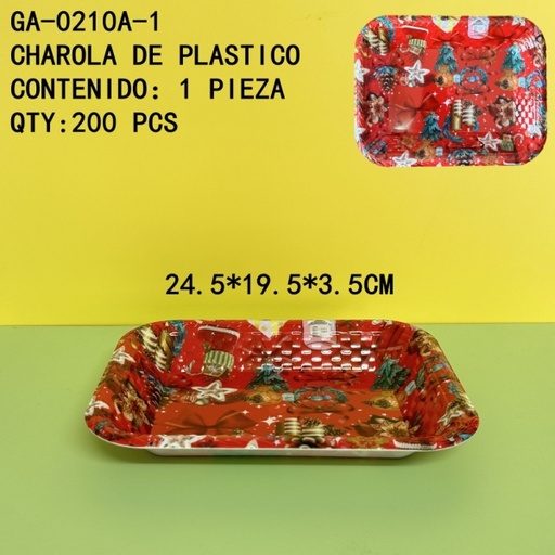 [GA-0210A-1[200PZS/CAJA]] [GA-0210A-1]CHAROLA DE PLASTICO 