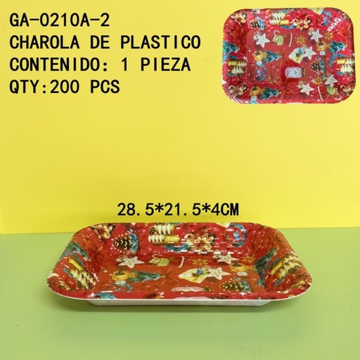 [GA-0210A-2[200PZS/CAJA]] [GA-0210A-2]CHAROLA DE PLASTICO 