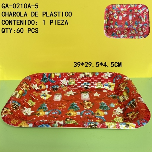 [GA-0210A-5[60PZS/CAJA]] [GA-0210A-5]CHAROLA DE PLASTICO 