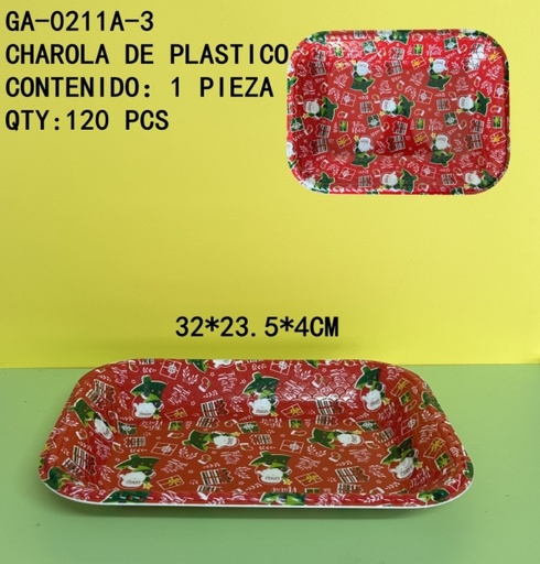 [GA-0211A-3[200PZS/CAJA]] [GA-0211A-3]CHAROLA DE PLASTICO 