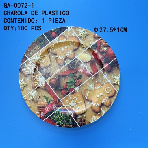 [GA-0072-1[100PZS/CAJA]] [GA-0072-1]CHAROLA DE PLASTICO 