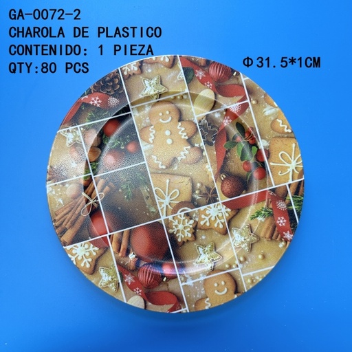 [GA-0072-2[80PZS/CAJA]] [GA-0072-2]CHAROLA DE PLASTICO 