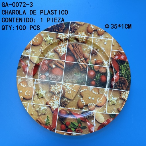 [GA-0072-3[100PZS/CAJA]] [GA-0072-3]CHAROLA DE PLASTICO 