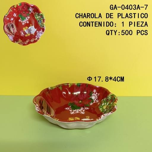 [GA-0403A-7[500PZS/CAJA]] [GA-0403A-7]CHAROLA DE PLASTICO 