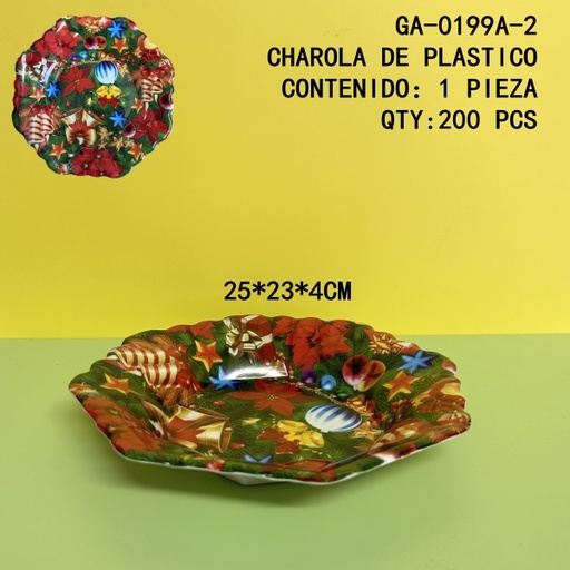 [GA-0199A-2[200PZS/CAJA]] [GA-0199A-2]CHAROLA DE PLASTICO 