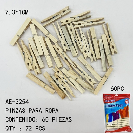 [AE-3254[72PZS/CAJA]] [AE-3254]PINZAS PARA ROPA 