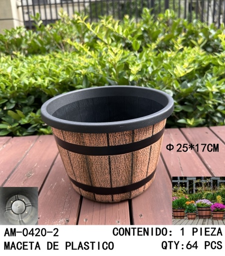 [AM-0420-2[64PZS/CAJA]] [AM-0420-2]MACETA DE PLASTICO 